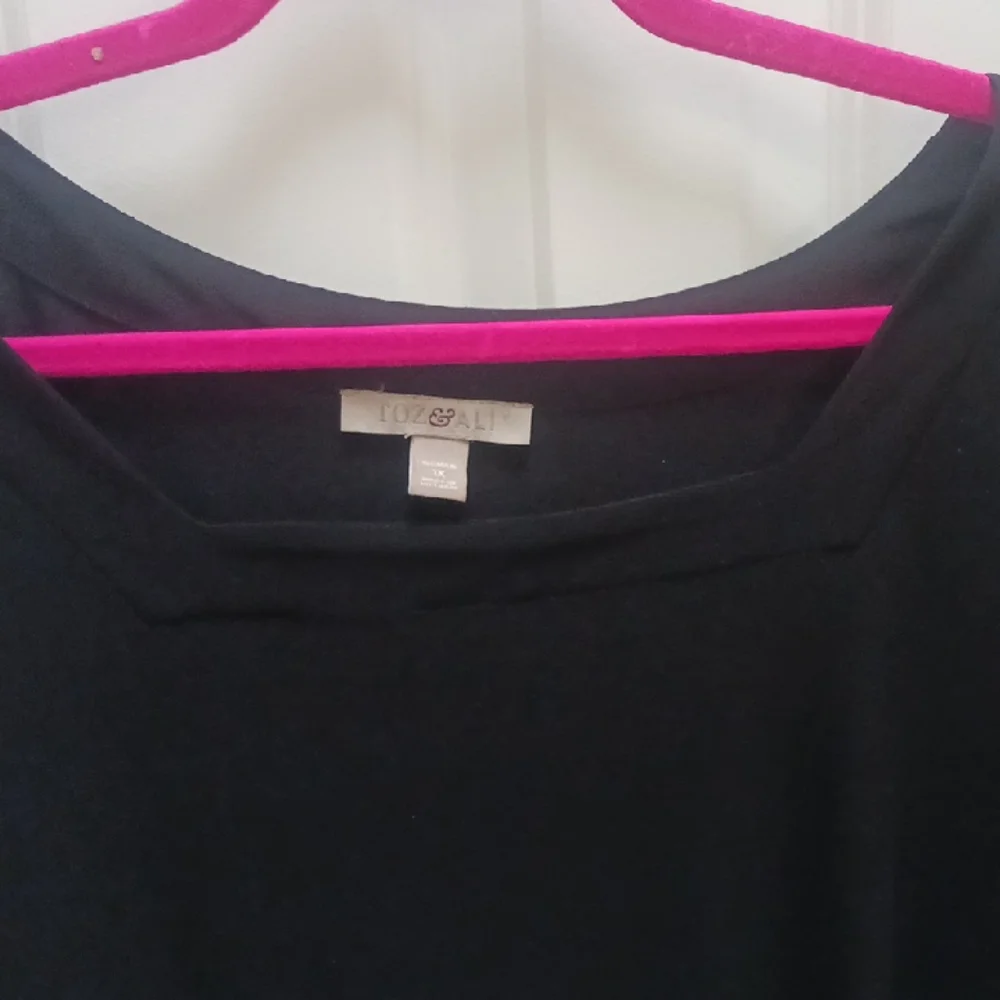 Roz & Ali Classic Black Women's Blouse - Picture 3 of 5